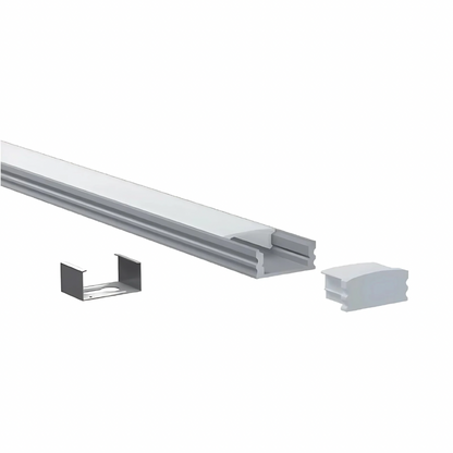 Pro Surface Aluminium Mounting Profile System - Silver 17mm x 8mm