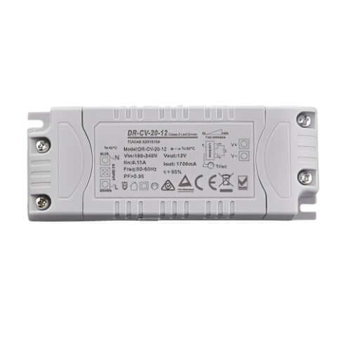 12 Volt DC 20W Dimmable Constant Voltage LED driver Dropli, LED Driver, 12-volt-dc-20w-dimmable-constant-voltage-led-driver