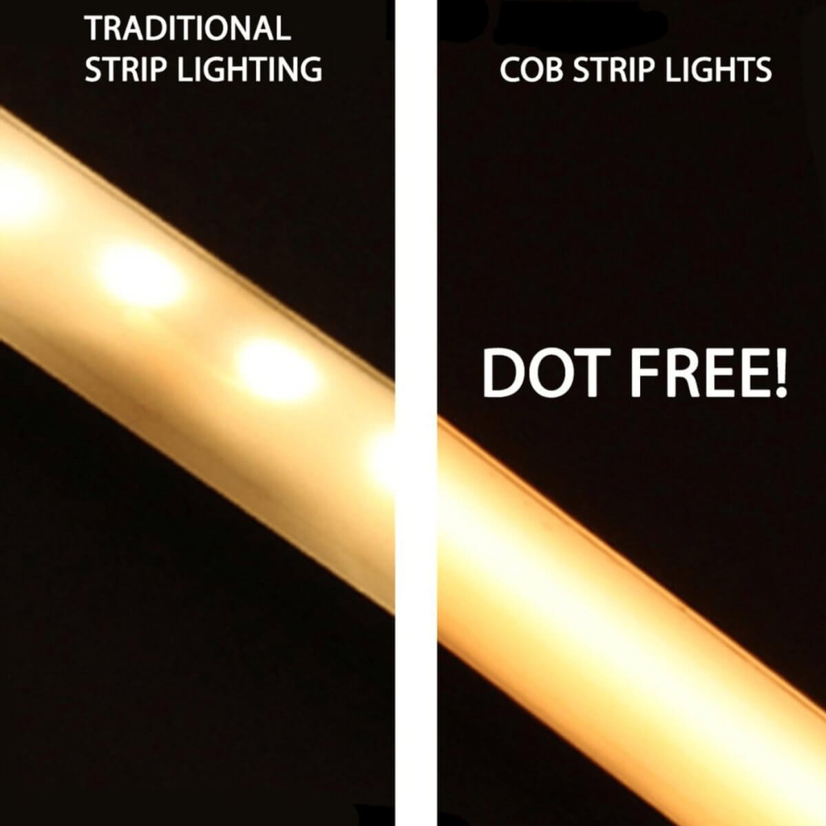 12mm | 24W/m DTW 2700K - 6500K | IP20 | COB Dot Free LED Strip Light-IP20 COB STRIP LIGHTING-Lighting Creations