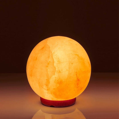 12V 12W 5" Ball Himalayan Pink Salt Lamp Carved Rock Crystal Light Bulb On/Off - Home & Garden > Lighting - House