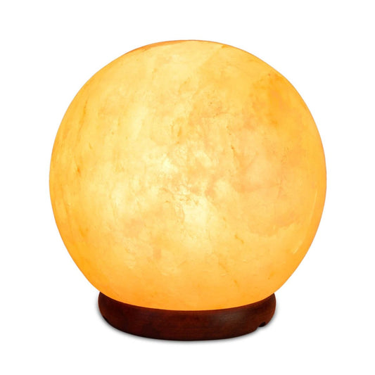 12V 12W 5" Ball Himalayan Pink Salt Lamp Carved Rock Crystal Light Bulb On/Off - Home & Garden > Lighting - House