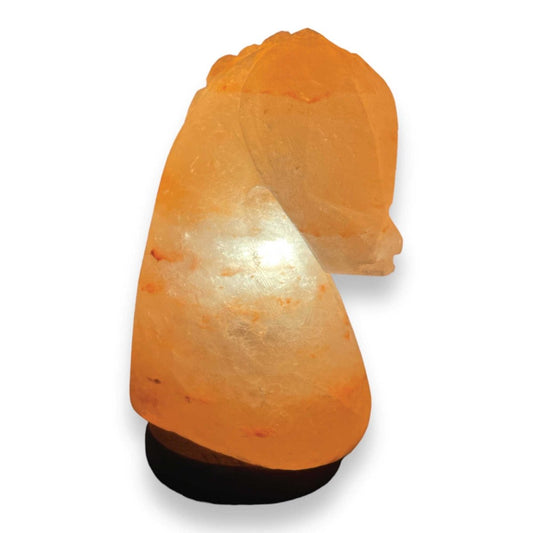 12V 12W Horse Himalayan Pink Salt Lamp Carved Knight Rock Crystal Light Bulb On/Off - Home & Garden > Lighting - House