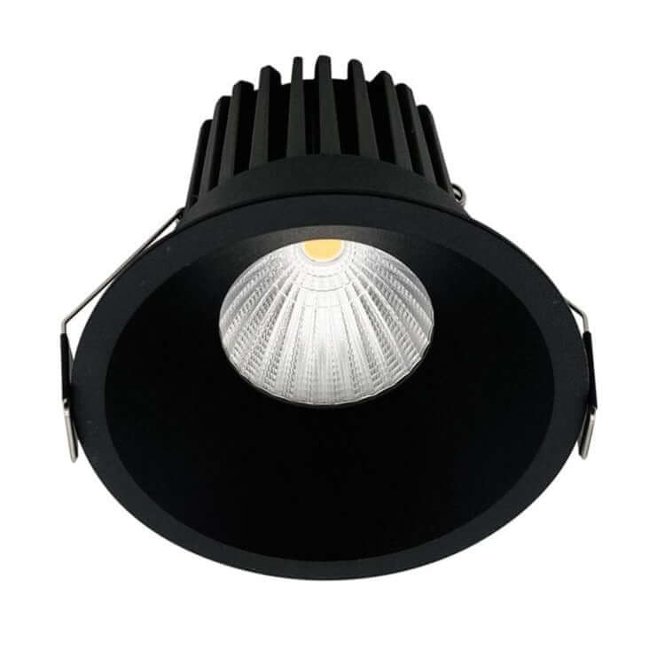 12W Black Tri-Colour Trimless Aluminium LED Downlight 90mm cut out