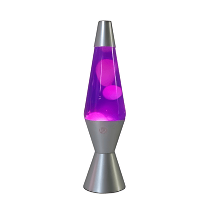 Lava Lamp Diamond Motion Purple White - 37cm Tall