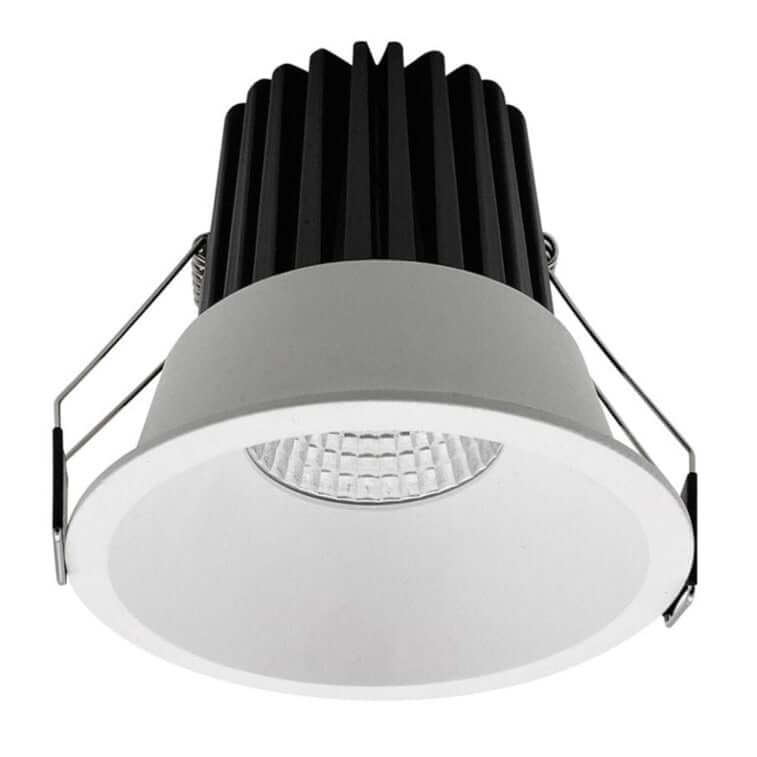 12W White Tri-Colour Trimless Aluminium LED Downlight 90mm cut out