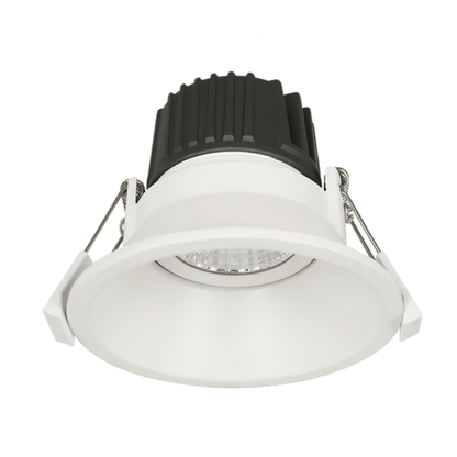 12W White Trimless Tiltable Aluminium LED Downlight 90mm cut out