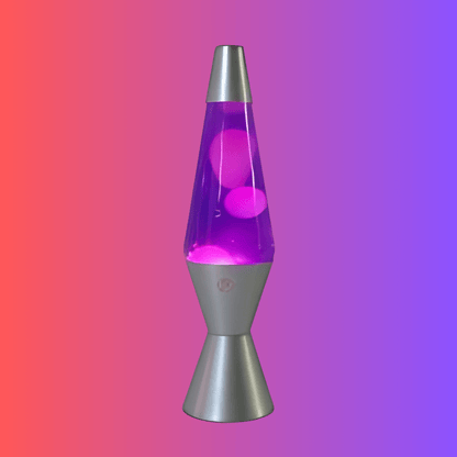 Lava Lamp Diamond Motion Purple White - 37cm Tall