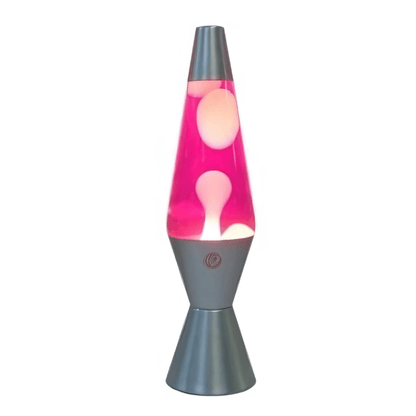 Lava Lamp Diamond Motion Pink White - 37cm Tall