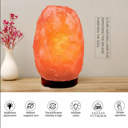 2-3kg Himalayan Salt Lamp on Timber Base