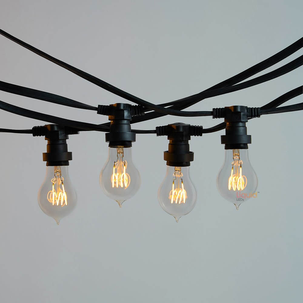 18M Festoon String Lights at 90 cm intervals with 20 LED Bulbs Liquidleds, Festoon String, 18m-festoon