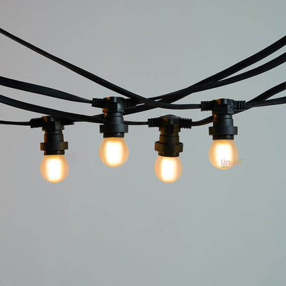 18M Festoon String Lights at 90 cm intervals with 20 LED Bulbs Liquidleds, Festoon String, 18m-festoon