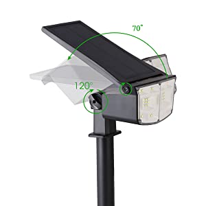 2 Pack 38 LEDs Solar Landscape Spotlights with 70deg; Adjustable Panel and IP65 Waterproof (White) Dropli, Home & Garden > Garden Lights, 2-pack-38-leds-solar-landscape-spotlights-with-70-deg