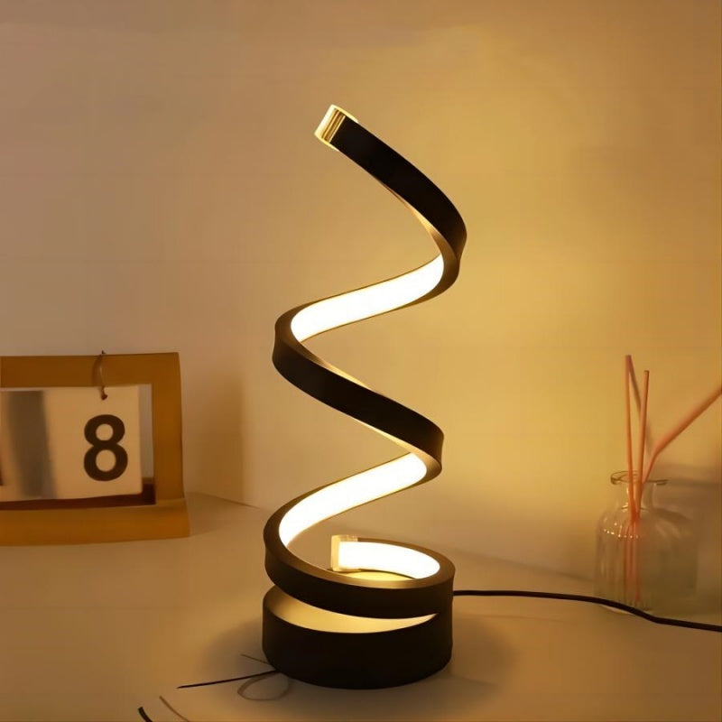 Modern Spiral Dimmable LED Table Lamp_0