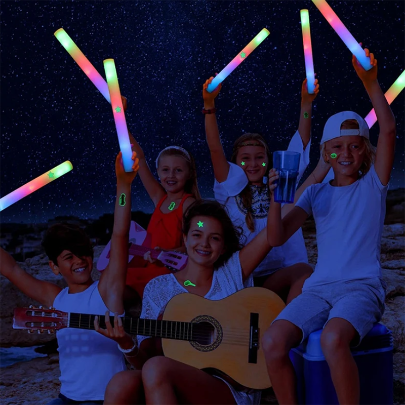 8/10/15/20pcs Colorful LED Glow Foam Sticks_2