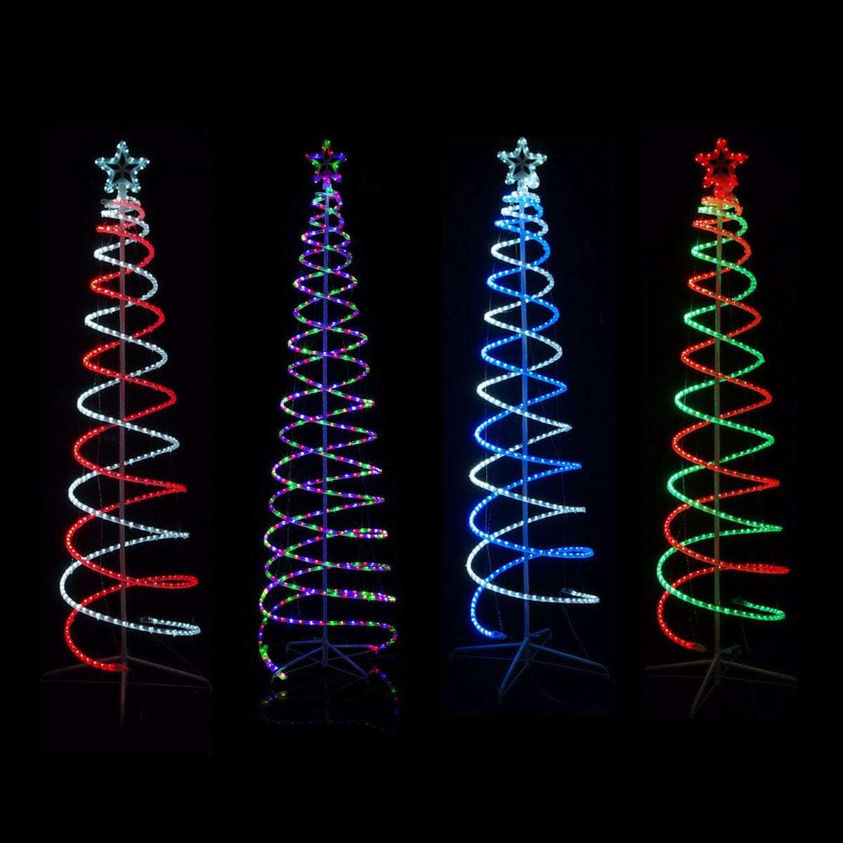 2.1M LED Double Spiral Tree - 4 Colour Options Lexi Lighting, Christmas Tree, pre-order-2-1m-led-double-spiral-tree-4-colour-options