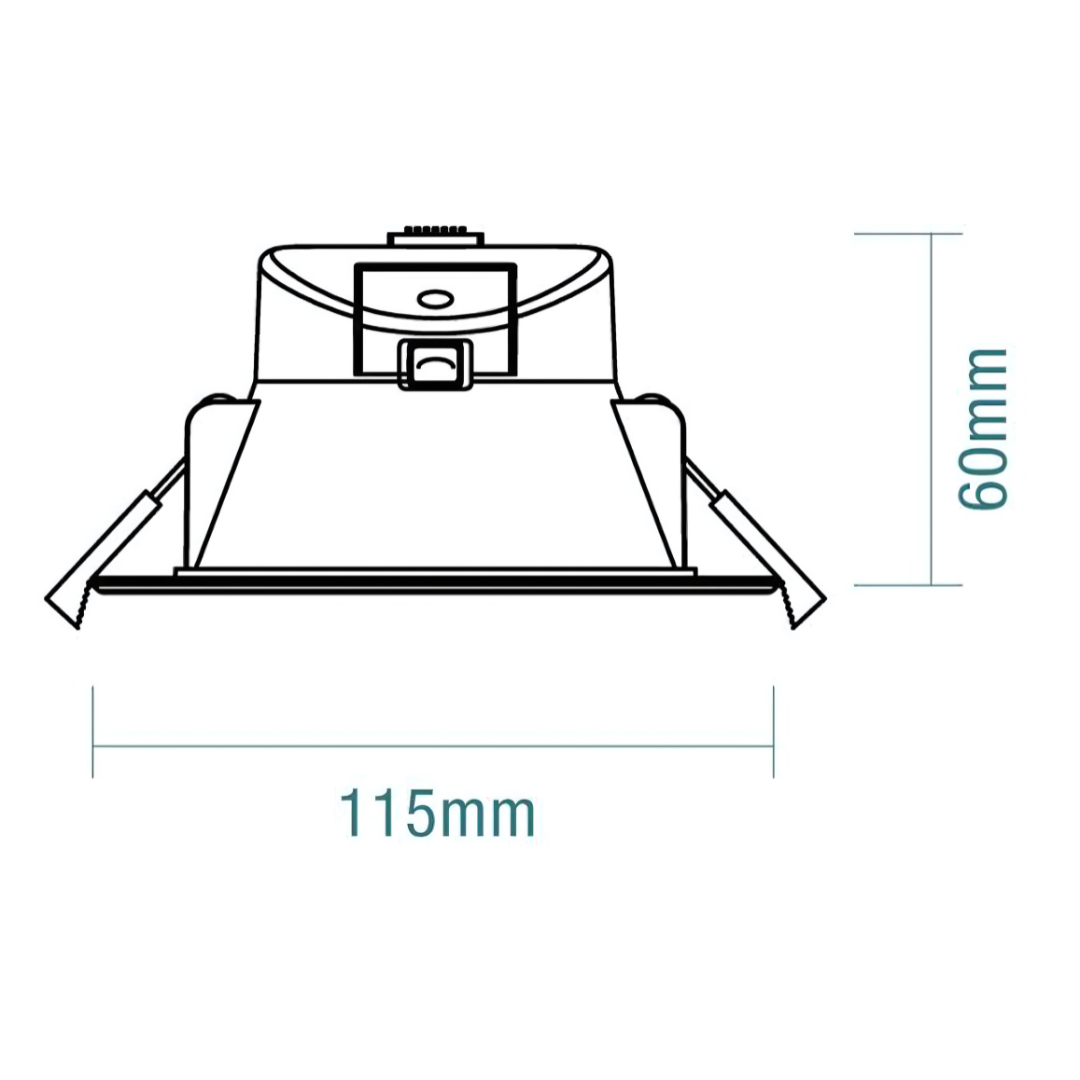 Martec Niko 9w Recessed Tricolour LED Downlight 90mm cut out