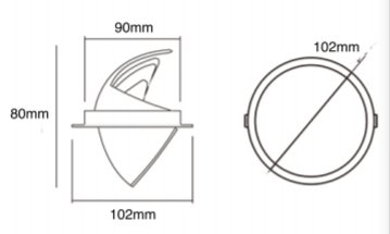 3A Snorkel 10W Tri-Colour Aluminium Adjustable LED Downlight 90mm cut out 3A, LED Downlight, 3a-snorkel-10w-tri-colour-aluminium-adjustable-led-downlight-90mm-cut-out