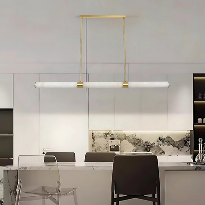 MADISON 1500 Spanish Marble Linear LED Pendant - Brass