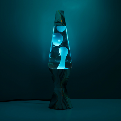 Lava Lamp Diamond Motion Blue Marble - 37cm Tall