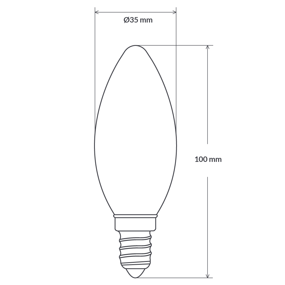 4W 12 Volt DC/AC Candle Dimmable LED Bulb (E14) Clear in Warm White-Candle Bulbs-Liquidleds