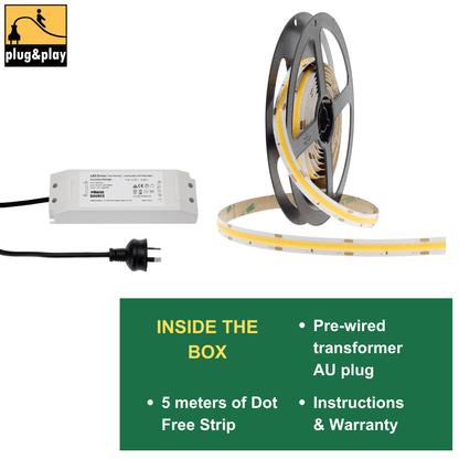 5 meter COBRA Pro 50W Dotless LED Strip Kit - 6000K Daylight