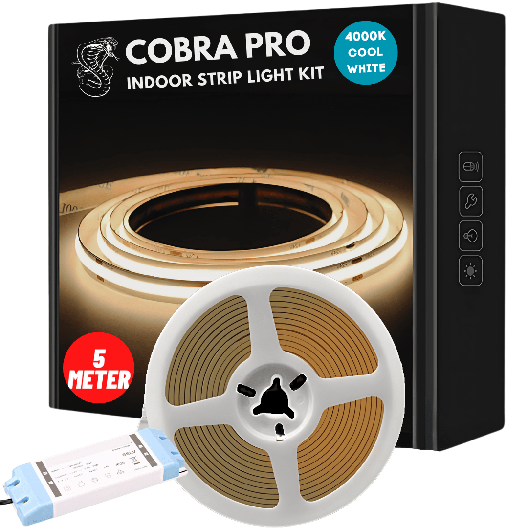 5 meter COBRA Pro 50W Dotless LED Strip Kit - 4000K Cool White