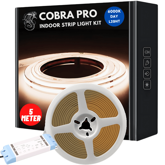 5 meter COBRA Pro 50W Dotless LED Strip Kit - 6000K Daylight