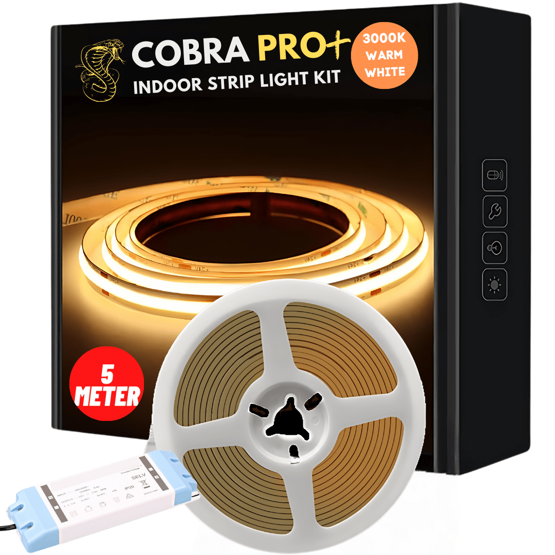 5 meter COBRA Pro Plus 75W Dotless LED Strip Kit - 3000K Warm White