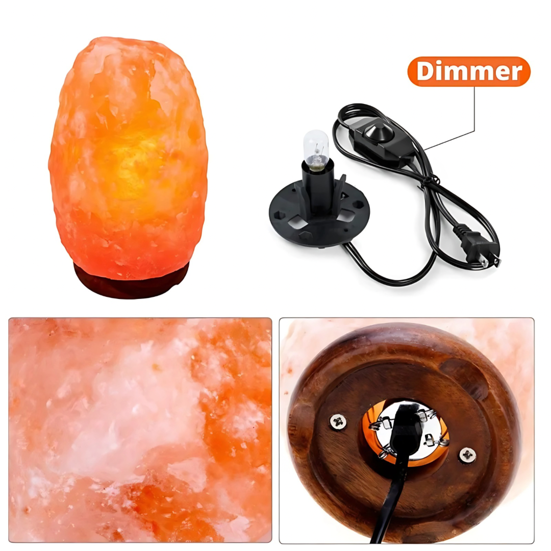 2-3kg Himalayan Salt Lamp on Timber Base