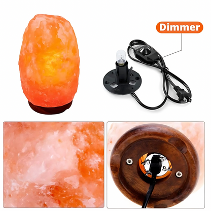 2-3kg Himalayan Salt Lamp on Timber Base