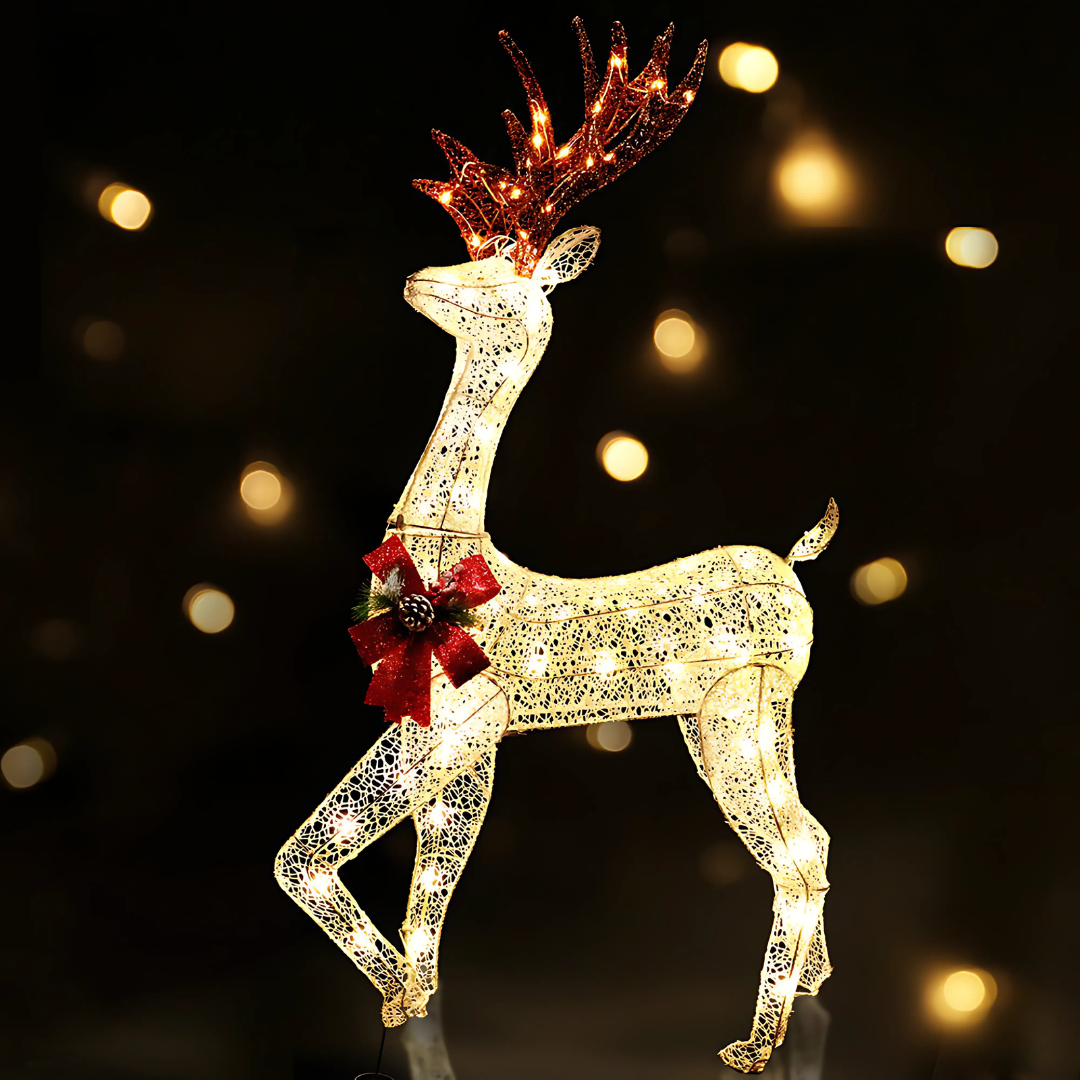 1.5M 100 LED Christmas Lights Reindeer Decorations