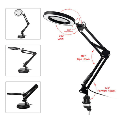 5 X Magnifying Black Clamp Desk Lamp-Home & Garden > Lighting-Dropli