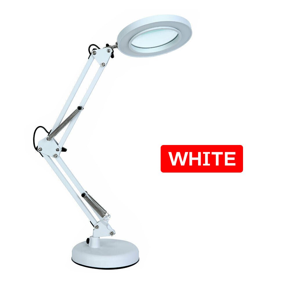 5 X Magnifying White Clamp Desk Lamp-Home & Garden > Lighting-Dropli