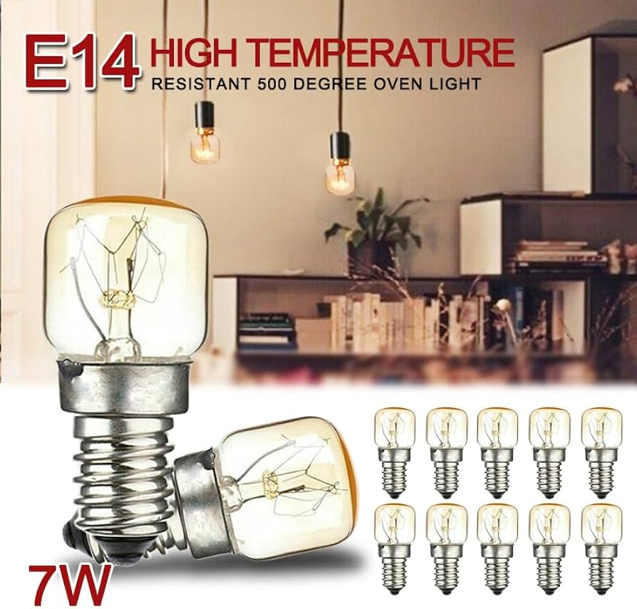 10 Pack E14 15W 220V Light Bulbs - Clear Globe For Himalayan Salt Lamp