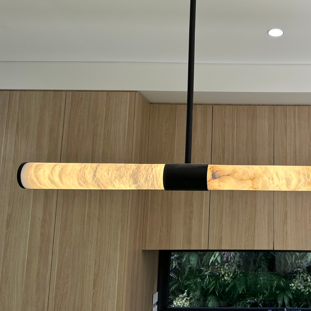 MADISON 1500 Spanish Marble Linear LED Pendant - Black