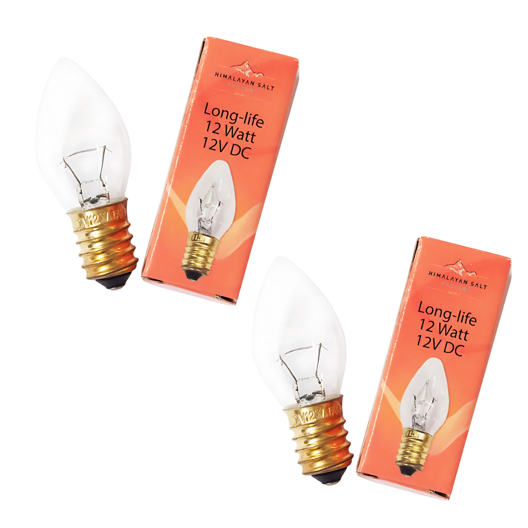 Twin Pack 12V 12W E14 Light Bulb Replacement Globe -Himalayan Salt Lamp Switch Accessories