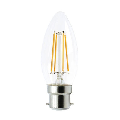 6W Clear LED Filament Dimmable Candle - 4000K Green Earth Lighting Australia, GLOBES, 6w-dimmable-candle-4000k