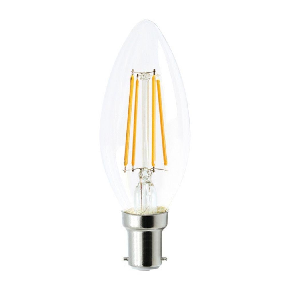 6W Clear LED Filament Dimmable Candle - 4000K Green Earth Lighting Australia, GLOBES, 6w-dimmable-candle-4000k