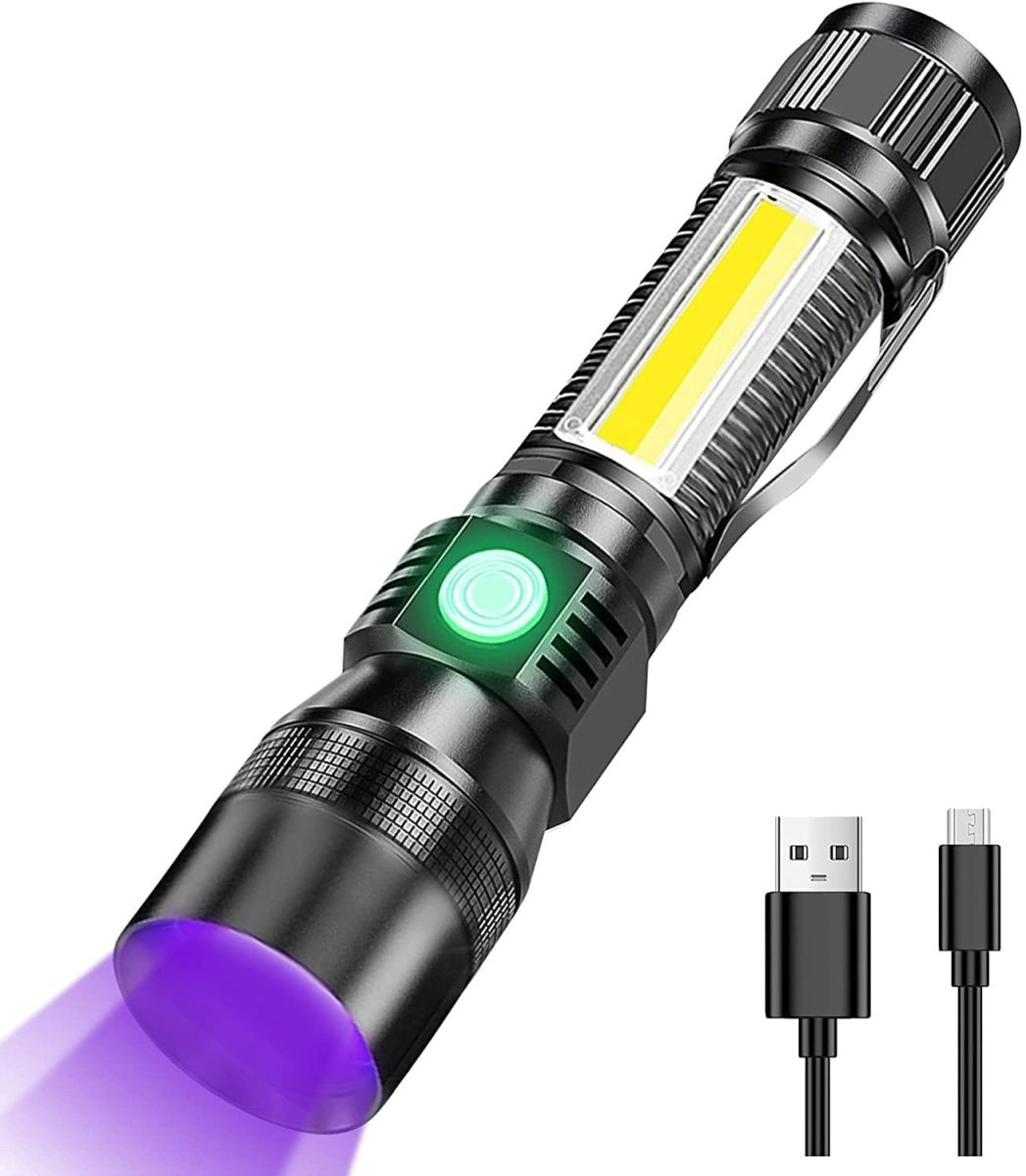 7 Modes Waterproof Rechargeable UV Light Flashlight Torch for Camping-Outdoor > Camping-Dropli