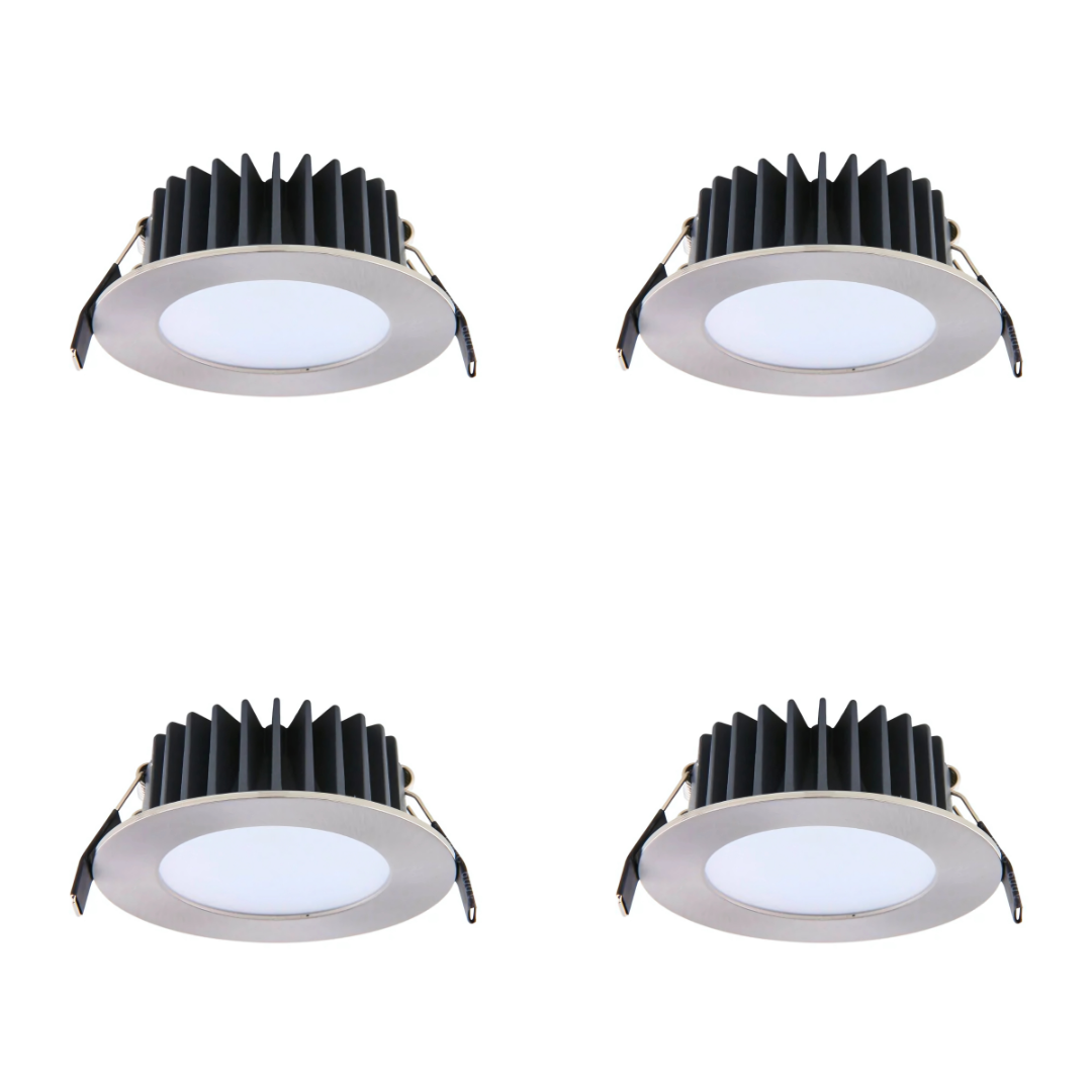 Lummax DL7010 10W LED downlight with satin chrome finish and flat face design Free Shipping Sydney