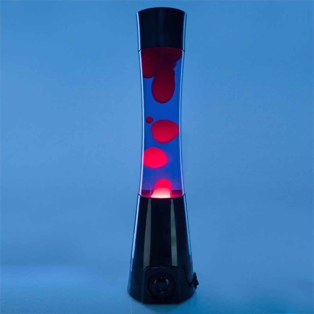 Lava Lamp with Bluetooth Speaker Black Purple Red 42cm Tall