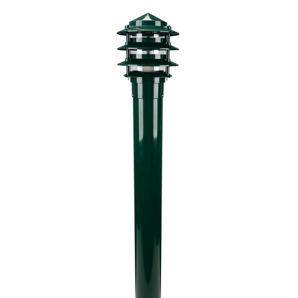 Domus BL-100-1M-KIT - Three Tier Bollard Head 1M Kit Garden Light Powder Coated Finish