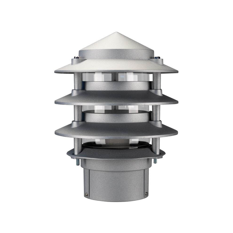 Domus BL-100 - Three Tier Bollard Head Garden Light Powder Coated Finish