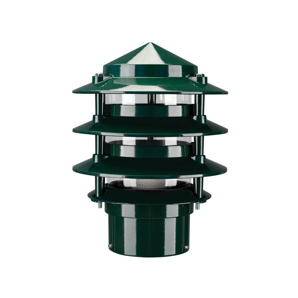 Domus BL-100 - Three Tier Bollard Head Garden Light Powder Coated Finish