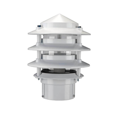 Domus BL-100 - Three Tier Bollard Head Garden Light Powder Coated Finish