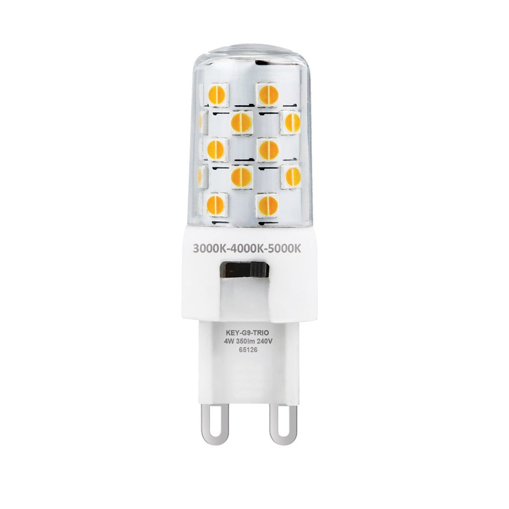 Domus 4W LED Tri-colour CRI90 Dimmable G9 Shape Clear