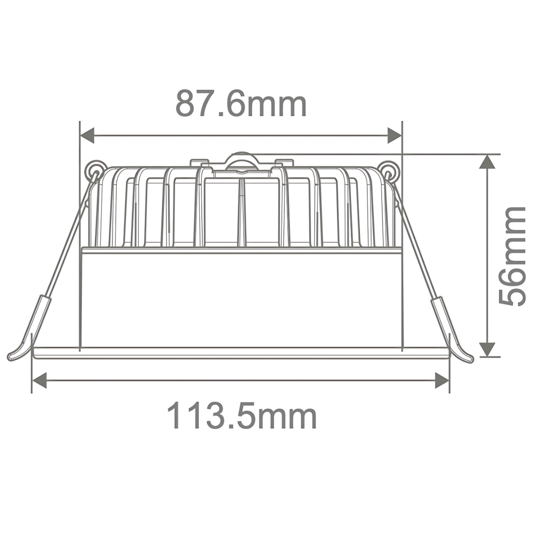 Domus Swap Deep 8W White Gold TRIO LED Downlight - 90mm cut out