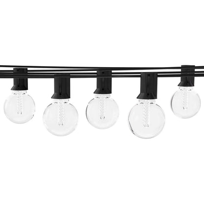 9m Black Smart Wifi Festoon String Lights with 10 RGB Bulb Plug in Kit