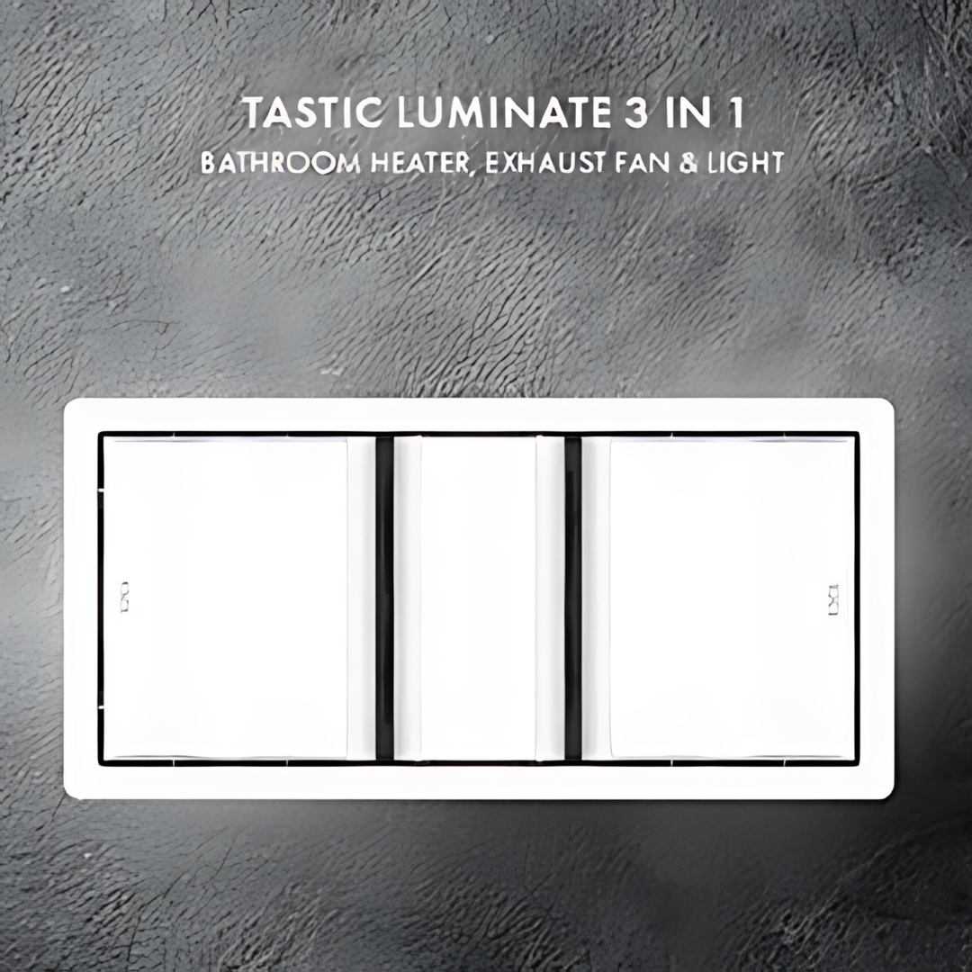 IXL Tastic Luminate Dual 3 in 1 Bathroom Heater, Exhaust Fan & Light - White