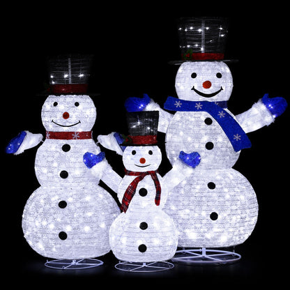 3 PCS LED Fairy Light Snowman Decorations